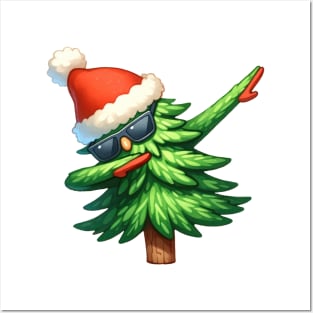 Christmas Tree Dabbing Dance Posters and Art